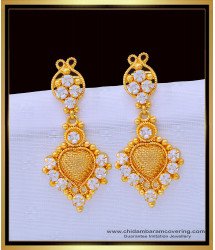 ERG1366 - Beautiful American Diamond White Stone Stud Earrings for Female 