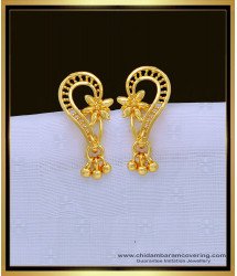 ERG1367 - Unique Real Gold Design One Gram Gold Covering Earring for Daily Use