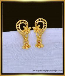 ERG1367 - Unique Real Gold Design One Gram Gold Covering Earring for Daily Use