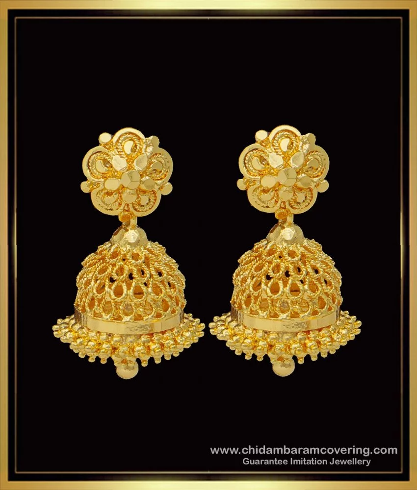 Buy Latest Gold Design Jimiki Kammal Gold Plated Jhumkas Online Shopping