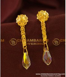 ERG141 - Cute Long Chain with Glass Crystal Earring Party Wear Collection Online