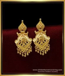 Traditional South Indian Temple Jewellery Stylish Fancy Party Wear Wedding  Bridal Multicolor Golden Small Stud Tops
