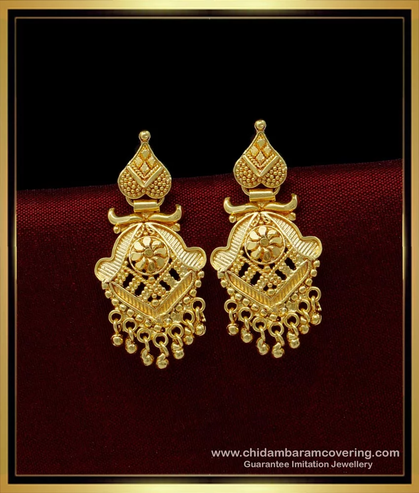 Buy Traditional Gold Earrings Designs Daily Use 1 Gram Gold Earrings for  Women-sgquangbinhtourist.com.vn