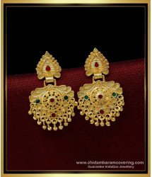 ERG1419 - Beautiful Gold Earrings Design One Gram Gold Plated Earrings for Ladies 