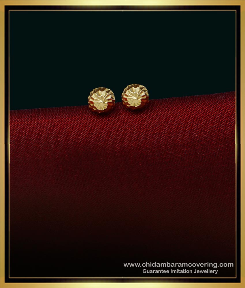 gold plated earrings, small studs, small earrings, gold tops, one gram gold earrings, gold covering earrings, Daily use earrings