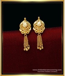 ERG1435 - Beautiful Small Gold Earring Design One Gram Gold Office Wear Earrings Online