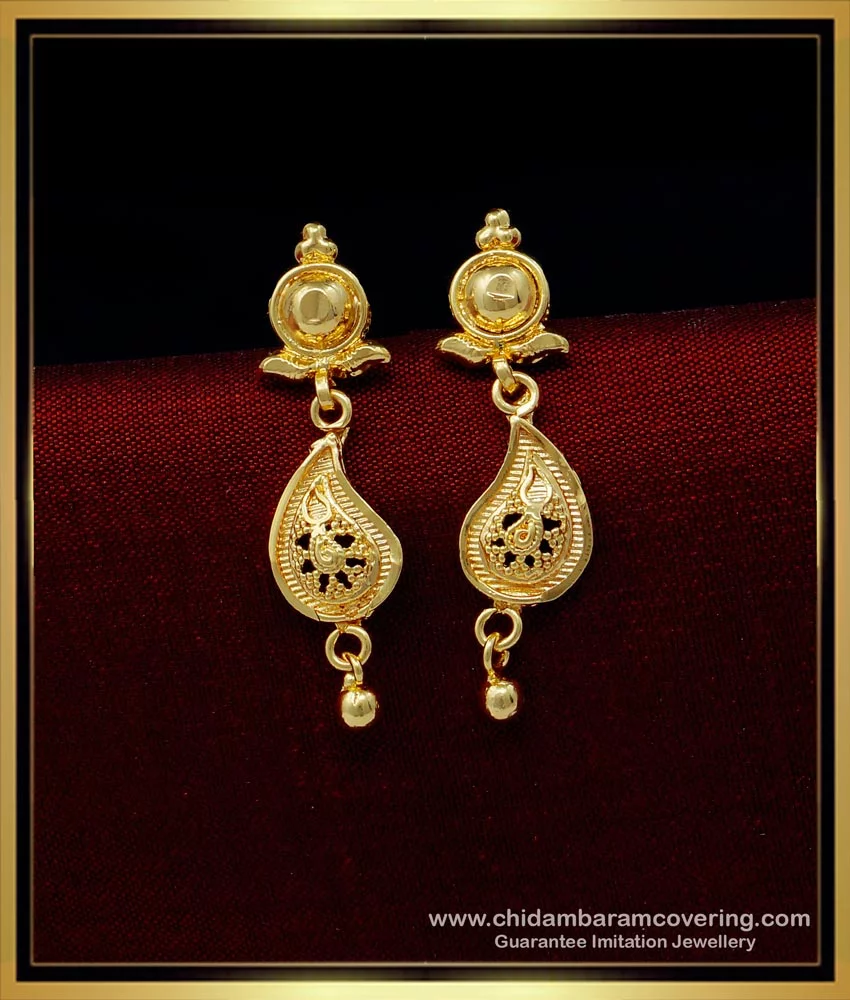 Buy Trendy Peacock Design Daily Use Earring One Gram Gold Jewellery Online