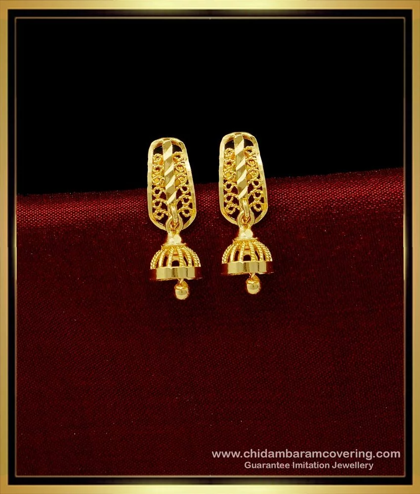 Buy Trendy Small Daily Use Earring Gold Design Gold Plated ...