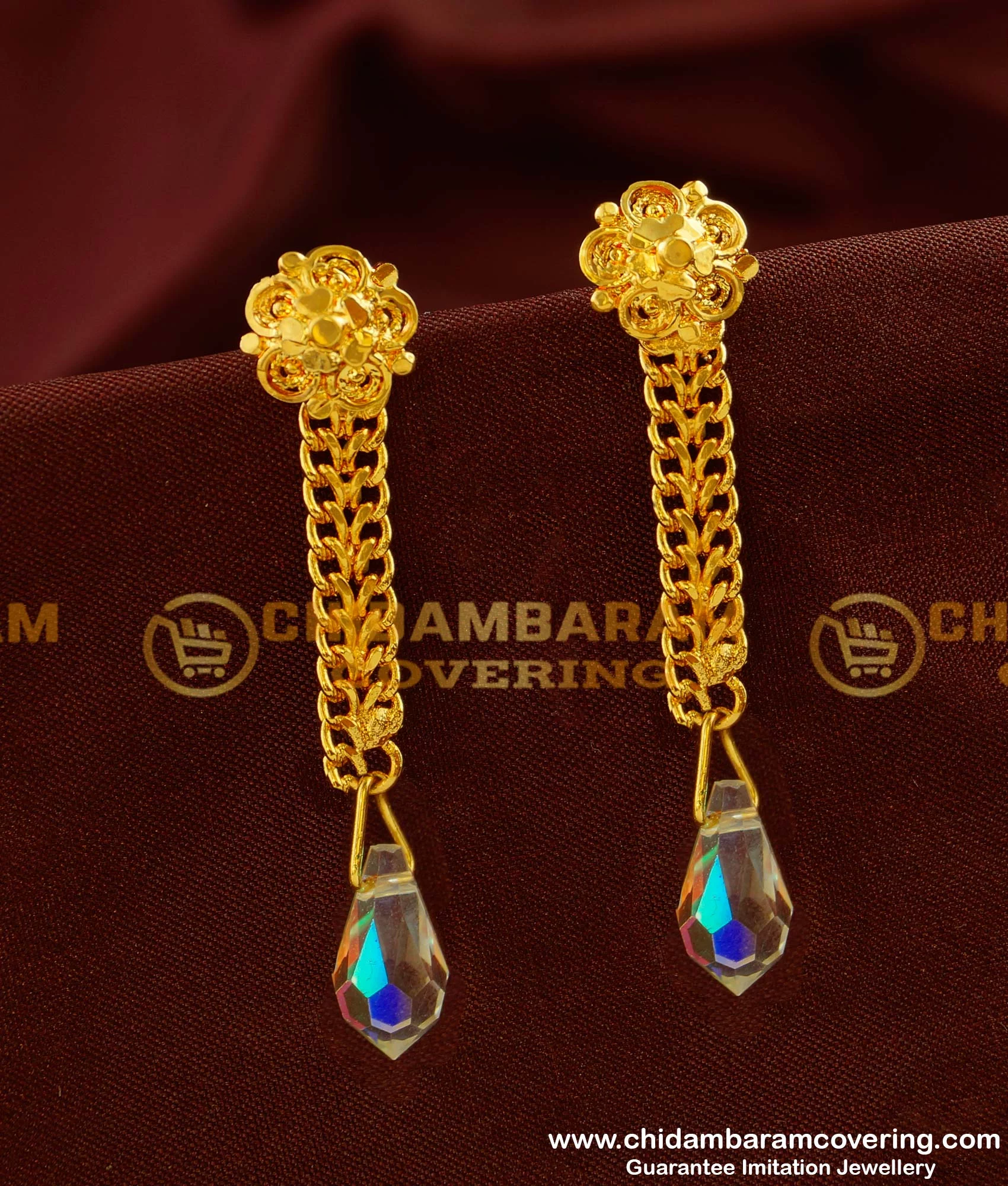 Jewar Earrings Kan Chain Gold Tone Crystal Ear to Hair Accessory for Women  7871 : Amazon.in: Fashion