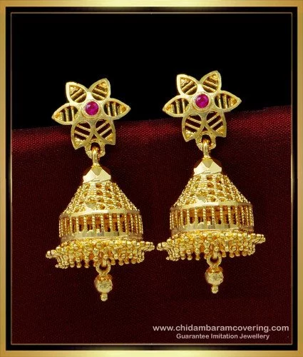 Flipkart.com - Buy HASTHMADE Maroon Meenakari big size peacock earrings  Enamel Jhumki Earring Online at Best Prices in India