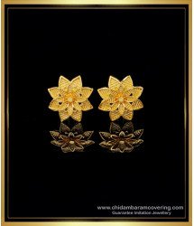 ERG1459 - 1 Gram Gold Plated Daily Use Flower Design Earrings for Women