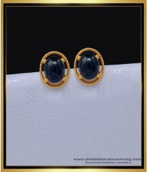 ERG1477 - Traditional Gold Design One Gram Gold black beads Stud Earrings for Women