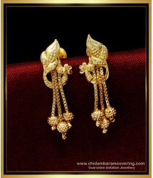 ERG1491 - Trendy Peacock Design Daily Use Earring One Gram Gold Jewellery Online