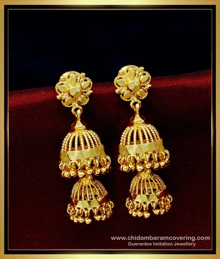 2 Layer Gold Jhumka price, 2 Layer Jhumka Design Gold, Layer Jhumka Earrings Gold, 2 layer jhumka design, 2 layer gold jhumka price