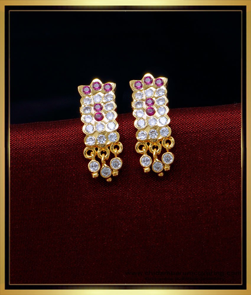 imitation jewelry,1 gm gold plated ear ring design, guarantee jewelry, stud, stone earrings, kal thodu, impon thodu, impon earrings, 
