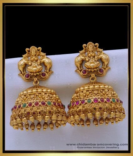 Temple Jewelry Large Jhumkas - Jewellery Designs
