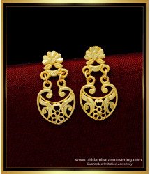 ERG1529 - One Gram Gold New Model Light Weight Women Gold Earrings Design