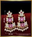 impon earrings, impon thodu design, impon kal thodu, five metal earrings designs, impon earrings with price, white stone earrings, gold covering earrings, 