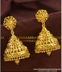 ERG154 - Beautiful Design of Gold Plated Jhumkas Design with Low Price Online