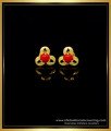 red beads studs, red coral stud earrings, red coral earrings, tops earrings for baby, small earrings for kids, artificial earrings, flower design earrings, 