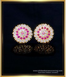 ERG1557 - First Quality Impon Stud Earrings Five Metal Jewellery Online Shopping