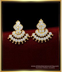 ERG1562 - Impon Jewellery White Stone Stunning Gold Stud Earrings for Women 
