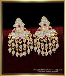 ERG1568 - Impon Stone Earrings South Indian Imitation Jewellery Online Shopping 