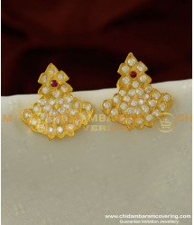 ERG223 - Ayimpon Stud Real Gold Like Guarantee Stone Earrings
