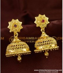 ERG248 - Traditional Wear New Jhumkas Design Gold Guarantee Jhumkas Online