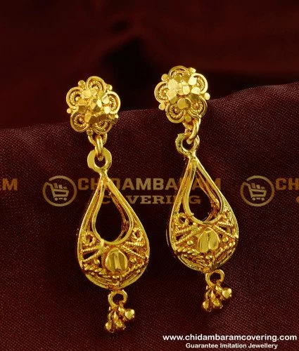 One Gram gold forming traditional 3 layer jhumka ear rings  The Raj Ratna