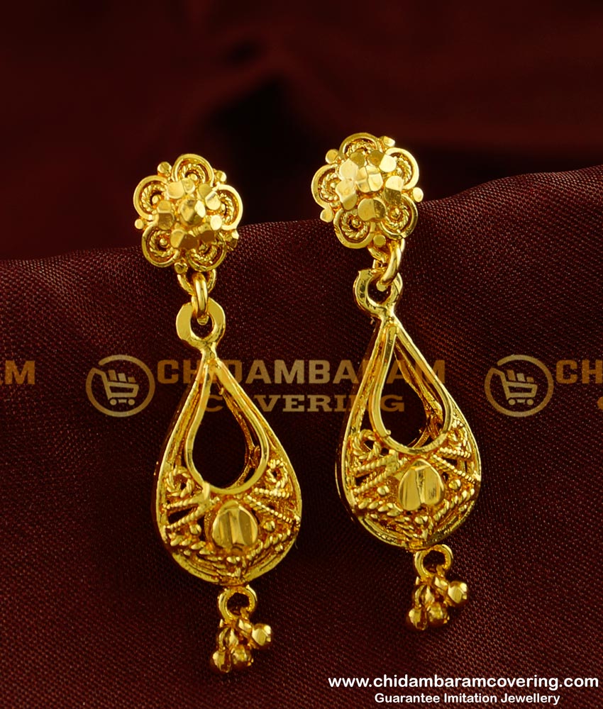 Buy Cute Real Pearl Design One Gram Gold muthu Earrings Design for Girls