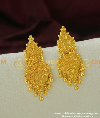 ERG322 - Gold Plated Grapes Shape Plain Earring Design for Women