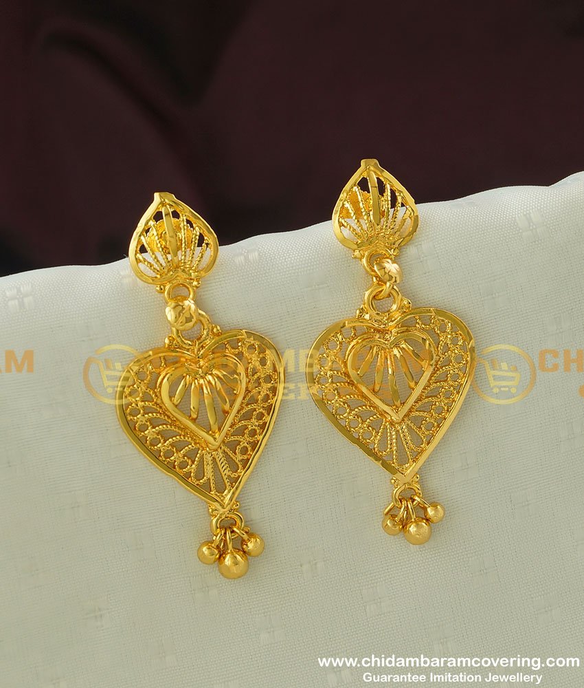 ERG323 - New Design One Gram Gold Dangle Earrings for Girls