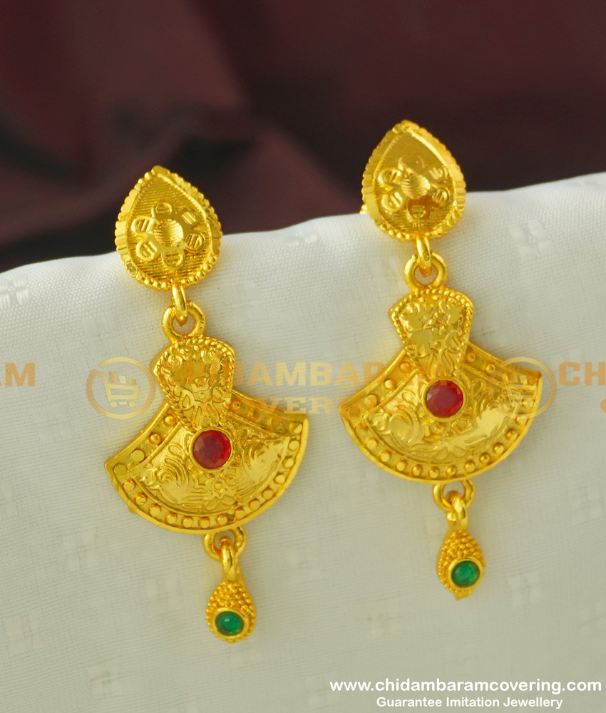 ERG330 - Buy Forming Gold Plated New Pattern Danglers Earring Shop Online 