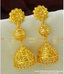 ERG331 - Latest Ball Design Long Size Jhumkas Earring Indian Jewelry Online