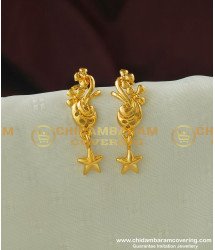 ERG338 - Trendy Gold Plated Fashion Daily Wear Earring for School Girls