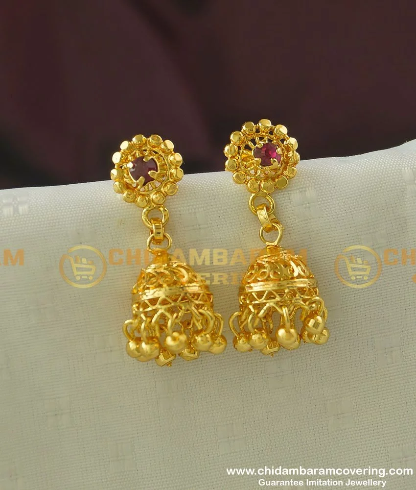 Jhumki 3 Gram Ladies Gold Earring at Rs 4650/gram in Narsapur | ID:  23281338088