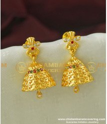 ERG346 - Trendy One Gram Gold Fancy CZ Jimiki Earring Jewellery Buy Online