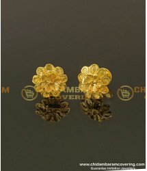 ERG348 - Daily Wear Medium Size Flower Stud Design Imitation Earrings Online