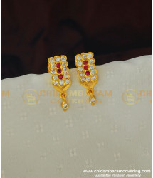 ERG386 - Simple Impon Daily Wear Earring Stud One Gram Gold Earrings Online