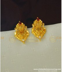 ERG388 - Traditional Look One Gram Gold CZ Stone Earring for Women 