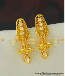 ERG395 - New Arrival Gold Design Ad Stone Jhumka Earring One Gram Gold Jewellery