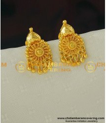 ERG397 - Trendy Kerala Gold Pattern Daily Wear Light Weight Stud Imitation Earrings Online