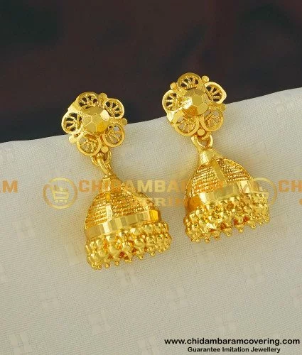 Buy Impon White Stone Gold Plated Earrings Best Imitation Jewellery Online