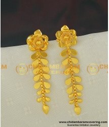 ERG413 - Buy Stylish Light Weight Earrings Design One Gram Gold Dangle Earrings Online