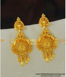 ERG423 - Beautiful Look Gold Earring Design One Gram Gold Jewellery Buy Online