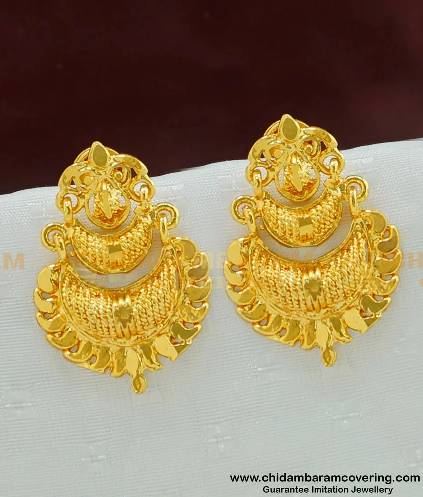 Gold Womens Earrings Designs With Price and Weight, For Daily Use, VSMJ  Thane