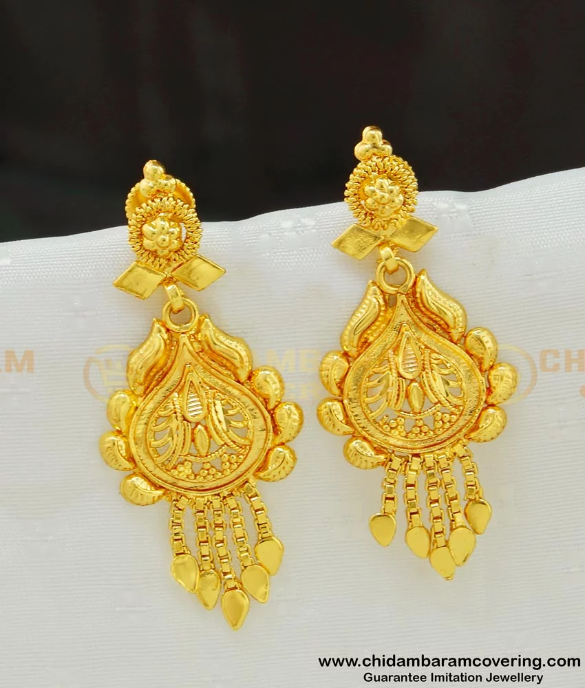 College Wear One Gram Gold Earrings for Daily Use ER1016-calidas.vn