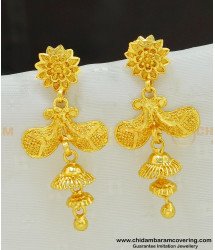 ERG543 - New Mango Design One Gram Gold Dangler Earrings for Girls