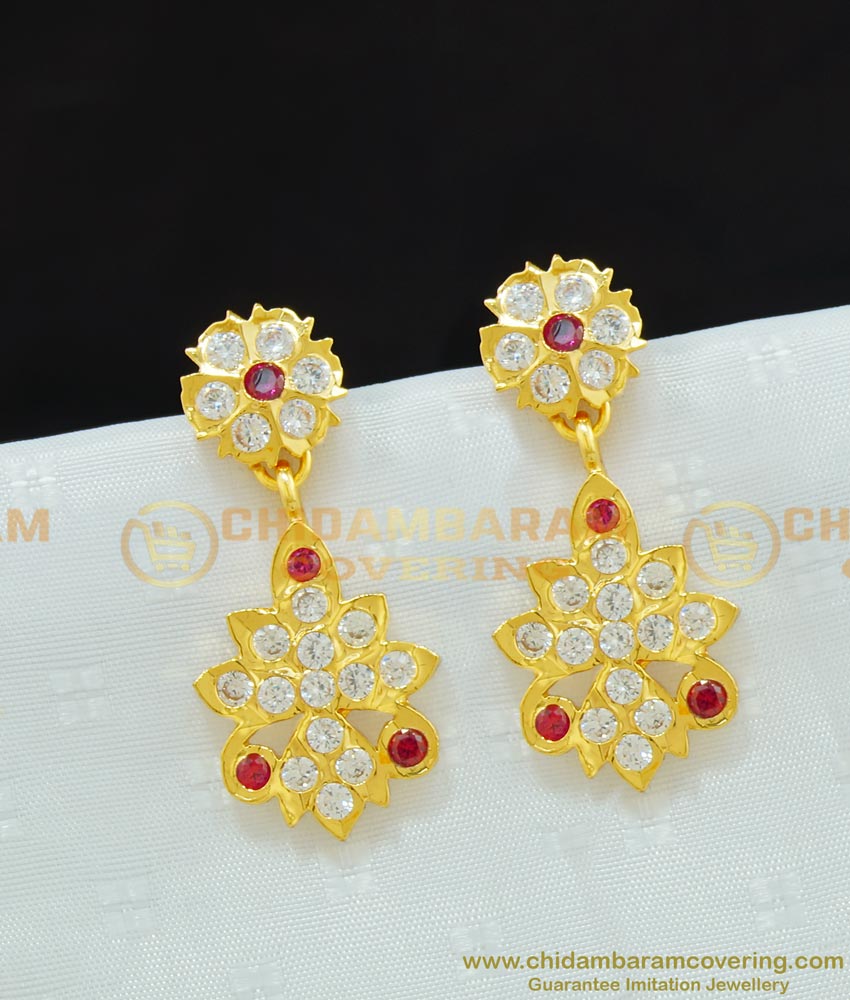 ERG676 - Panchaloha Daily Wear Impon Hanging Kammal Premium Quality Earrings